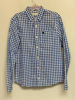 Abercrombie Size 16 Blue & White Gingham Cotton Big Boys Sweaters & Vests