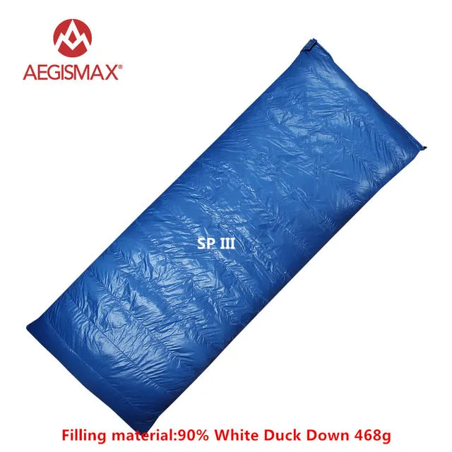 AEGISMAX Ultra Light 90% White Duck down sleeping bag camping Envelope type sleeping bag Ourdoor and Family