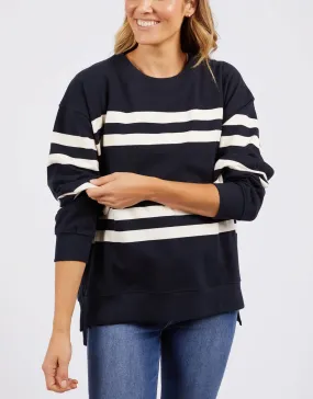 Allegra Crew - Navy White Stripe