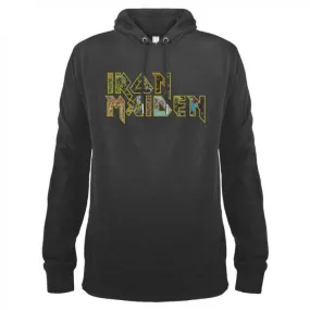 Amplified Unisex Adult Eddies Logo Iron Maiden Hoodie