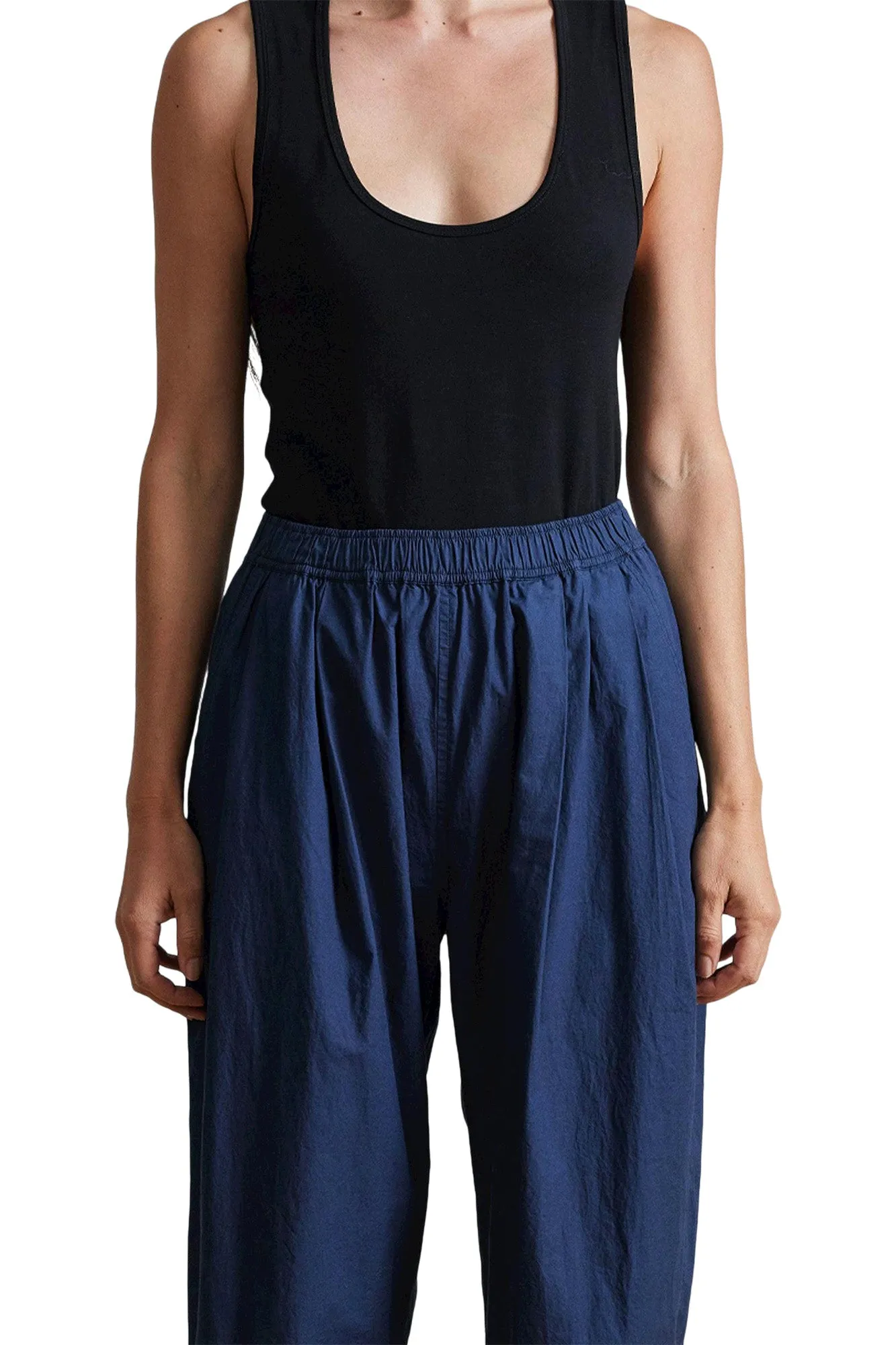 Apiece Apart Womens Navy Spa Pleat Pants - Stylish and Comfortable Design