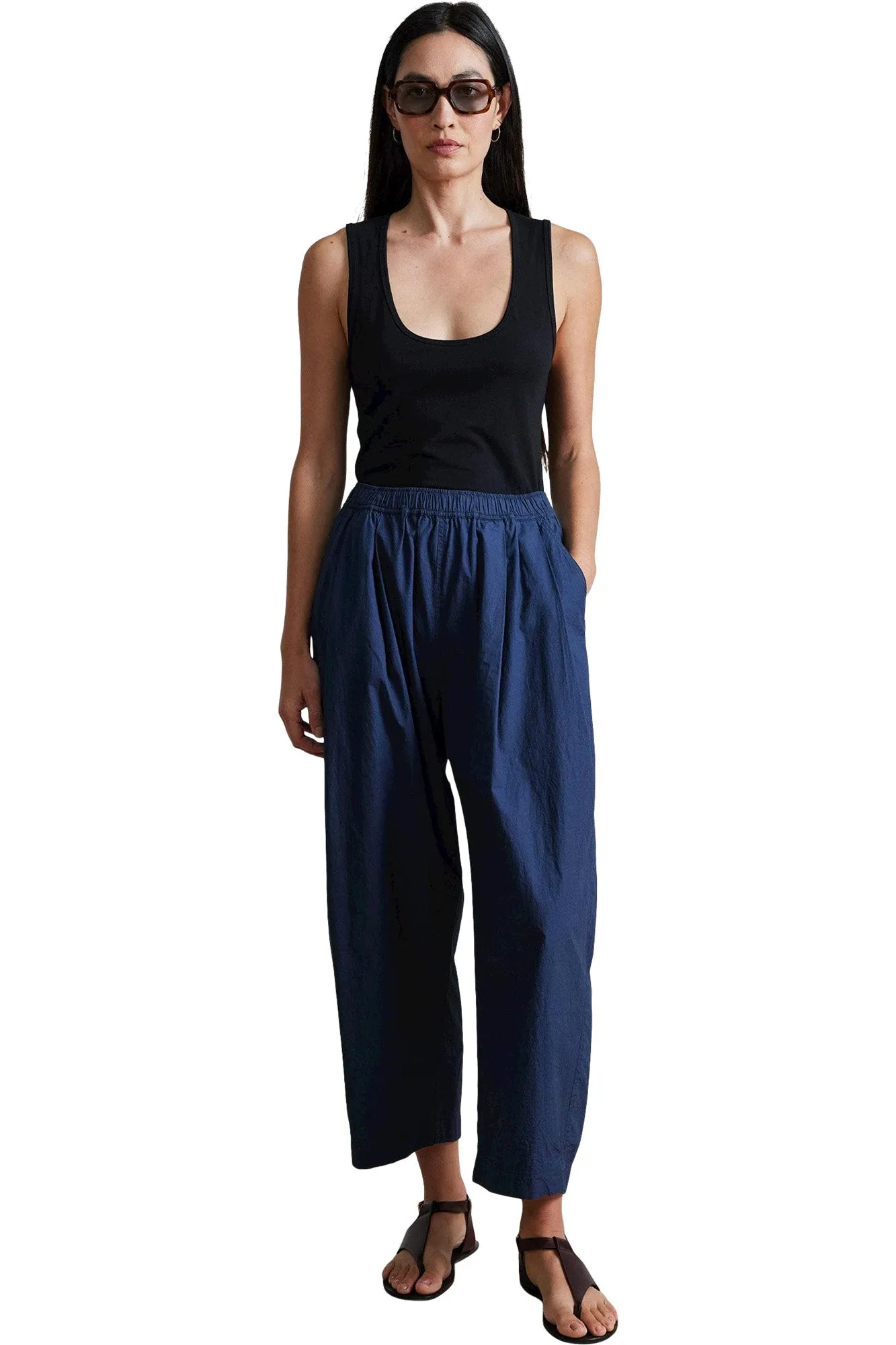 Apiece Apart Womens Navy Spa Pleat Pants - Stylish and Comfortable Design