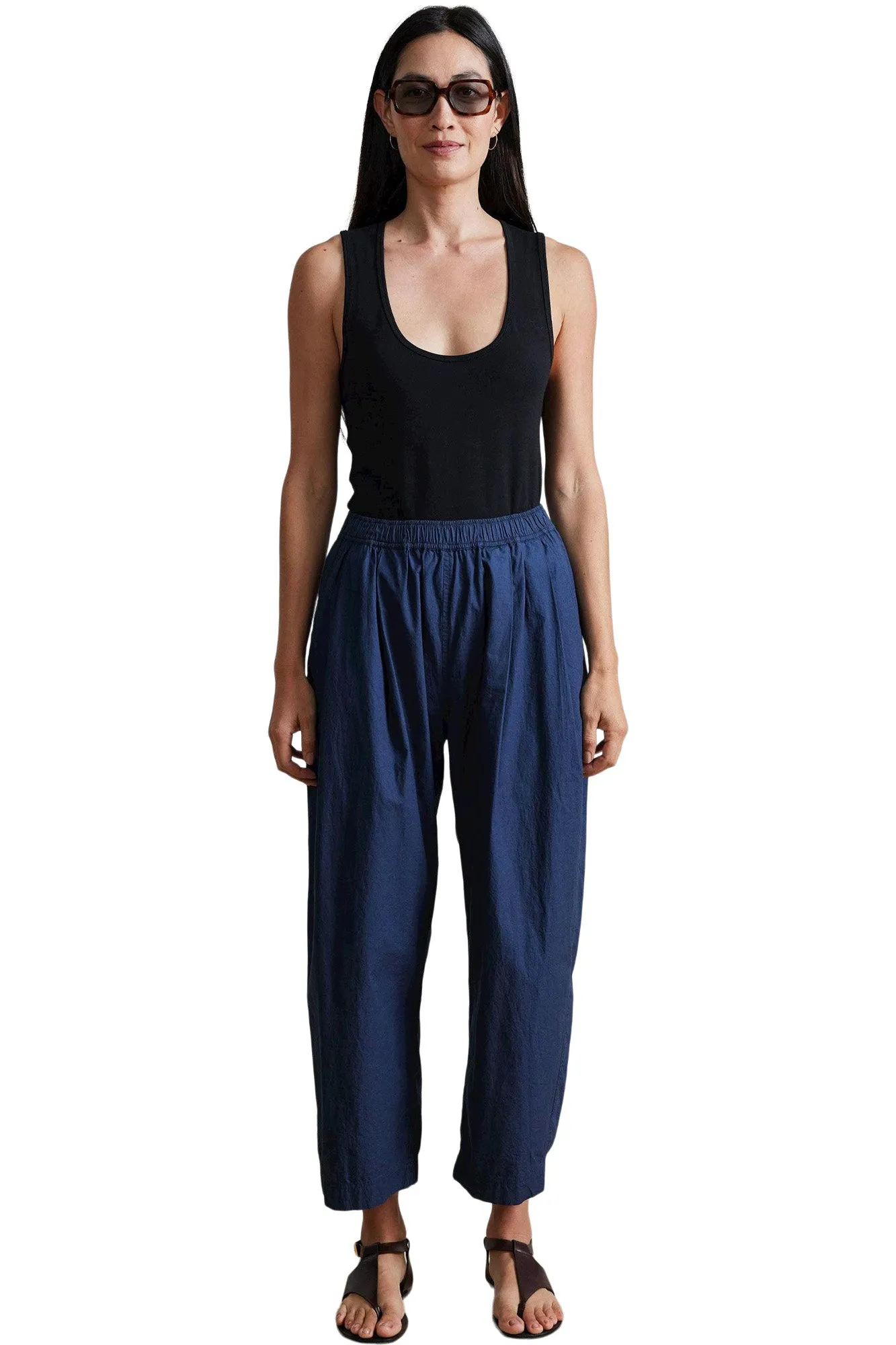 Apiece Apart Womens Navy Spa Pleat Pants - Stylish and Comfortable Design