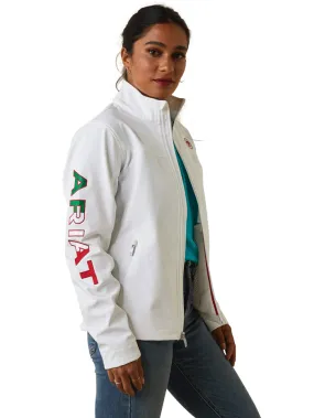 Ariat Womens Classic Team Softshell Jacket - MEXICO Edition, White