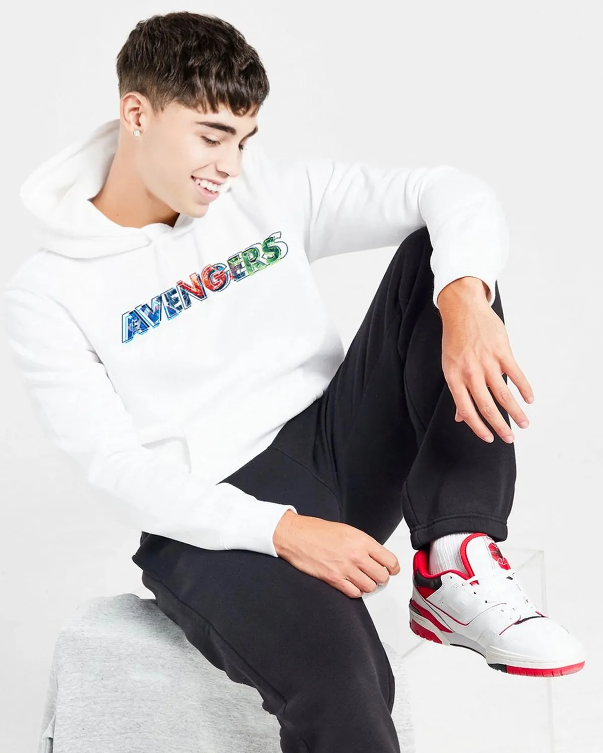 Avenger Printed Sweatshirt-White
