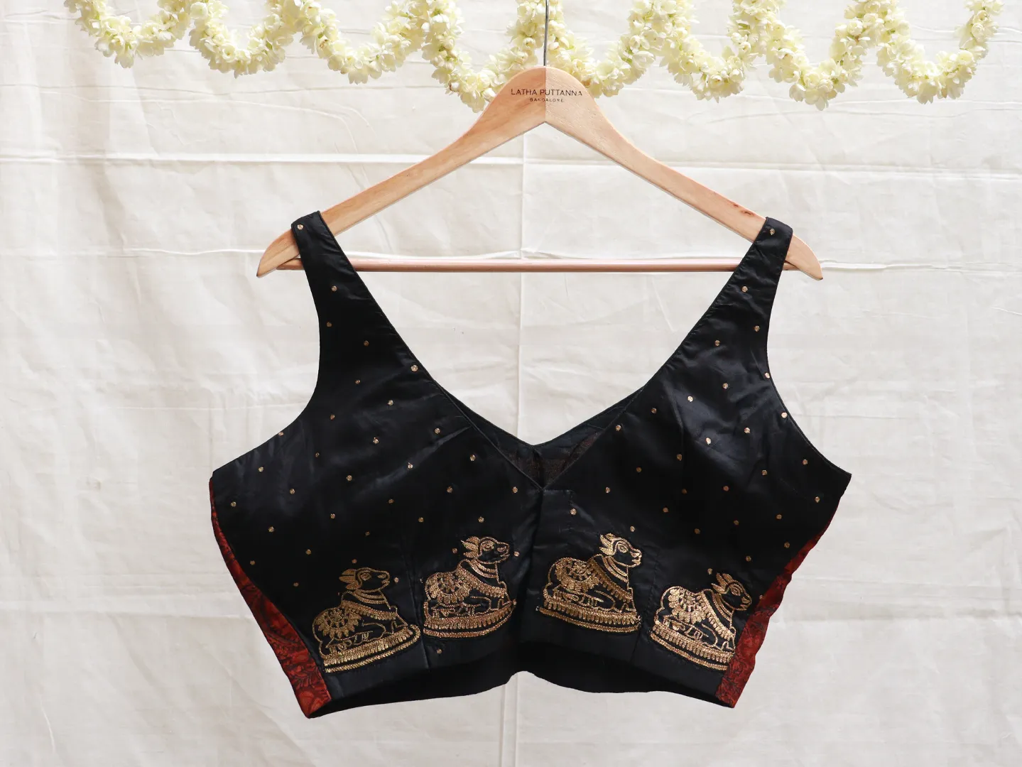 Black and syrup brown nandi bralet