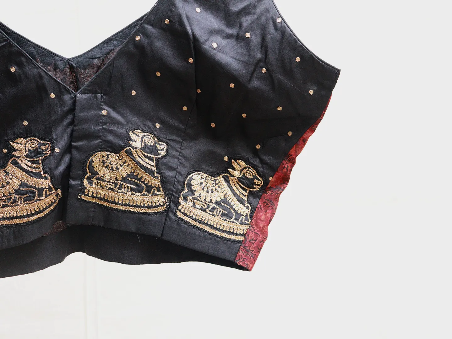 Black and syrup brown nandi bralet