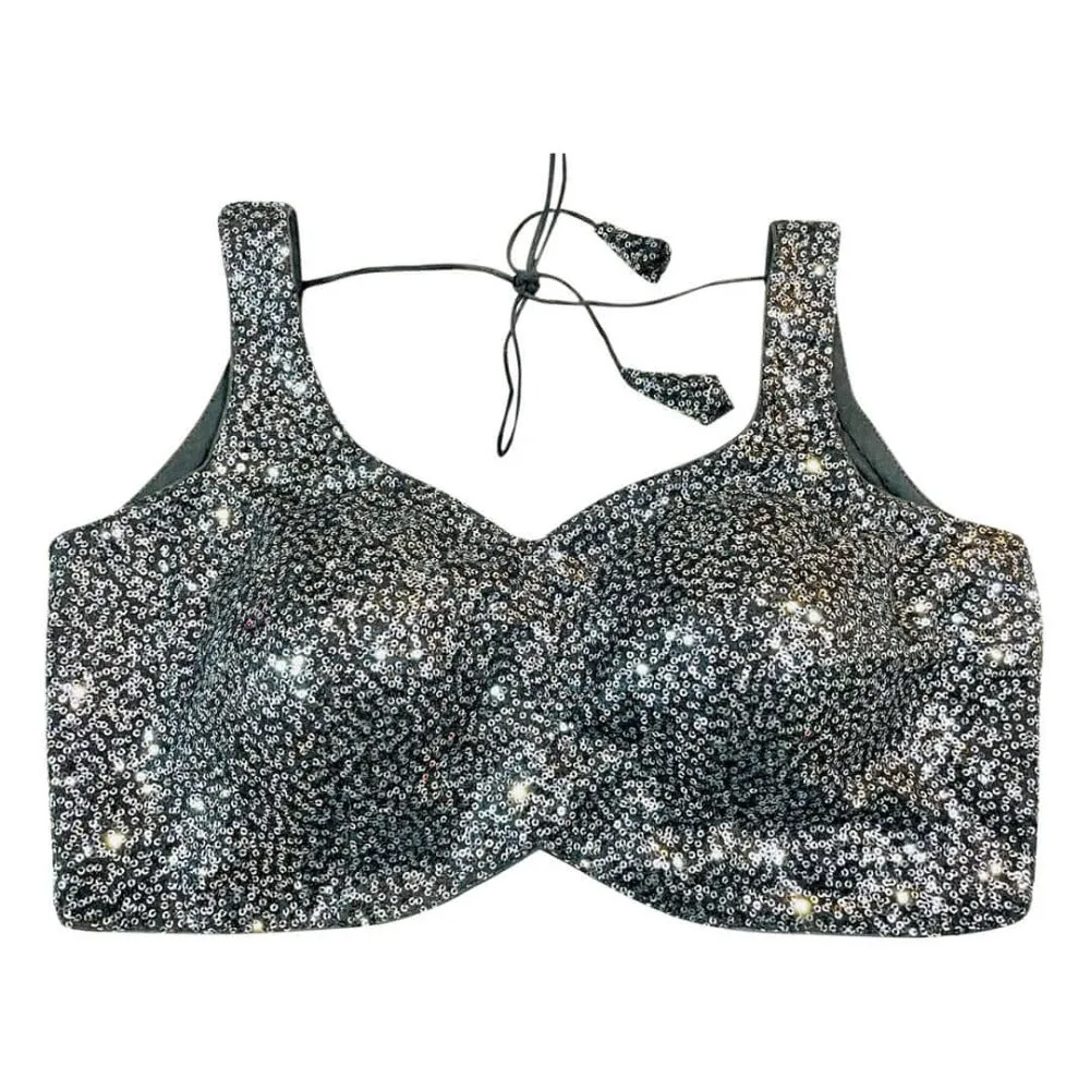 Black modern blouse in Sequin work