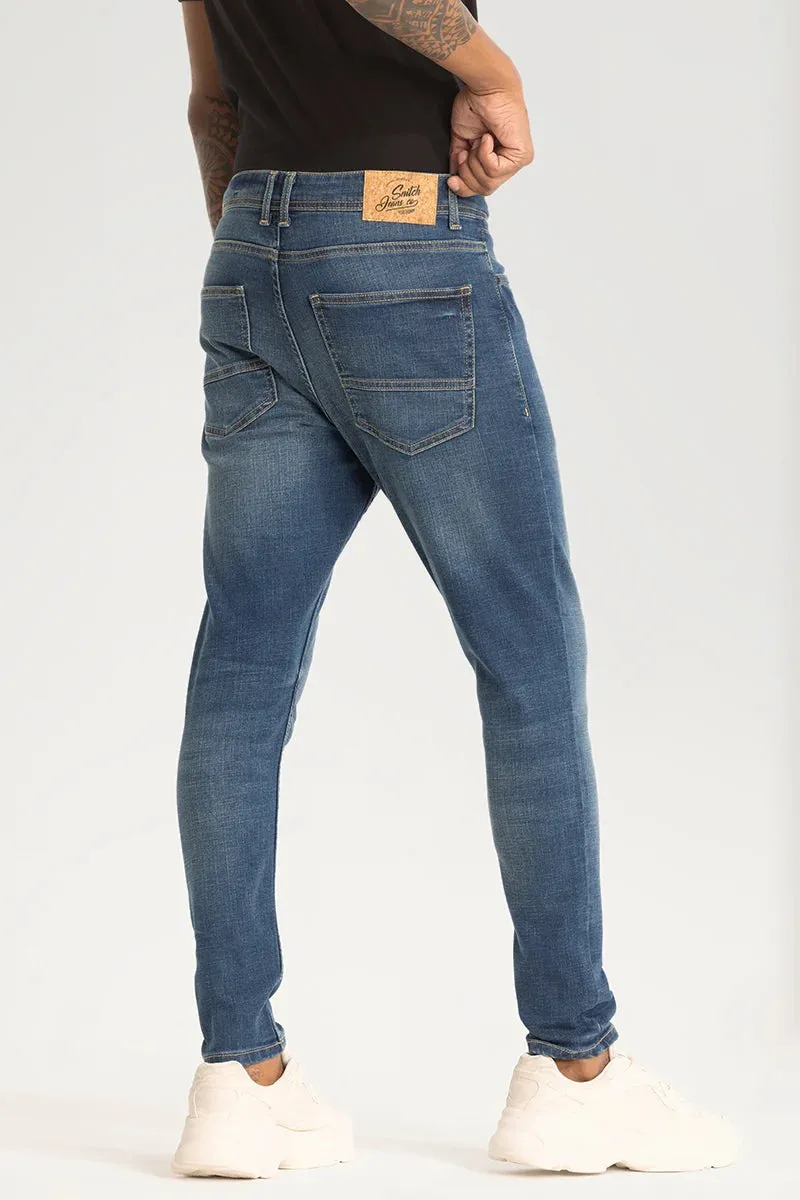 Blue Plain Skinny Fit Jeans