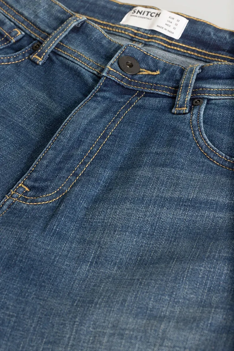 Blue Plain Skinny Fit Jeans