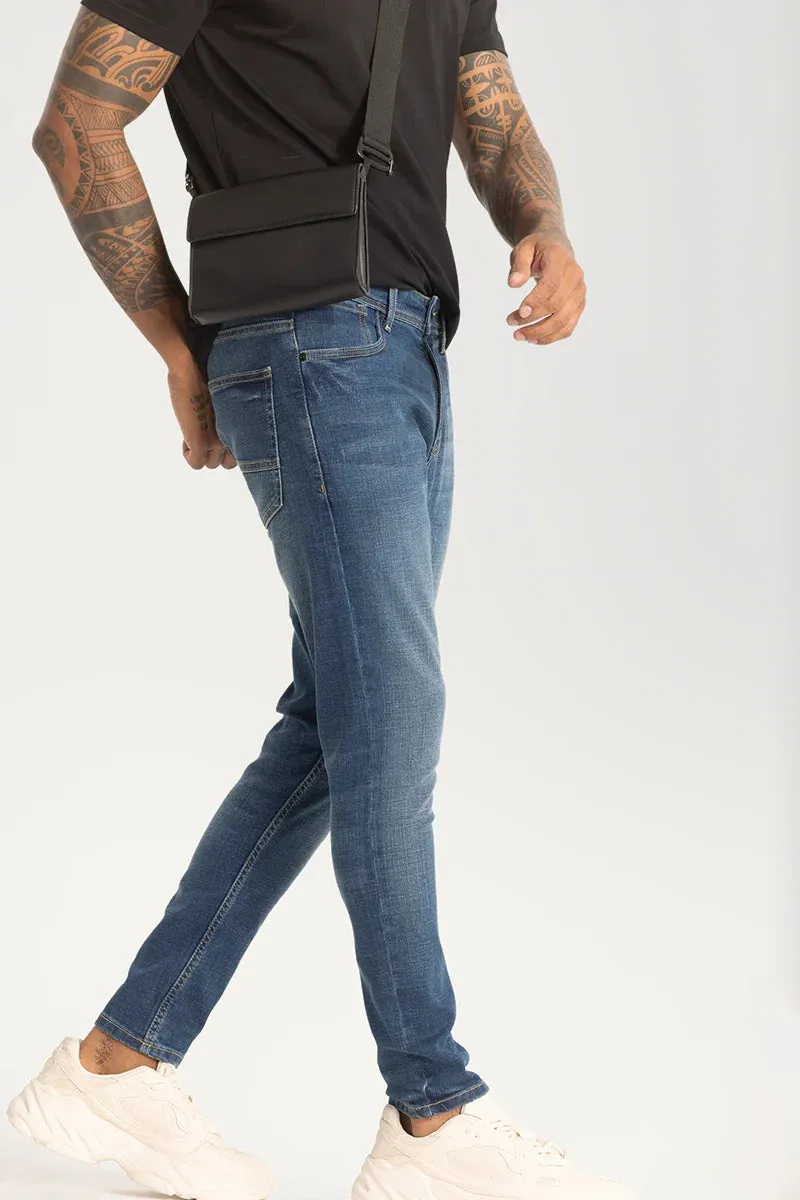 Blue Plain Skinny Fit Jeans