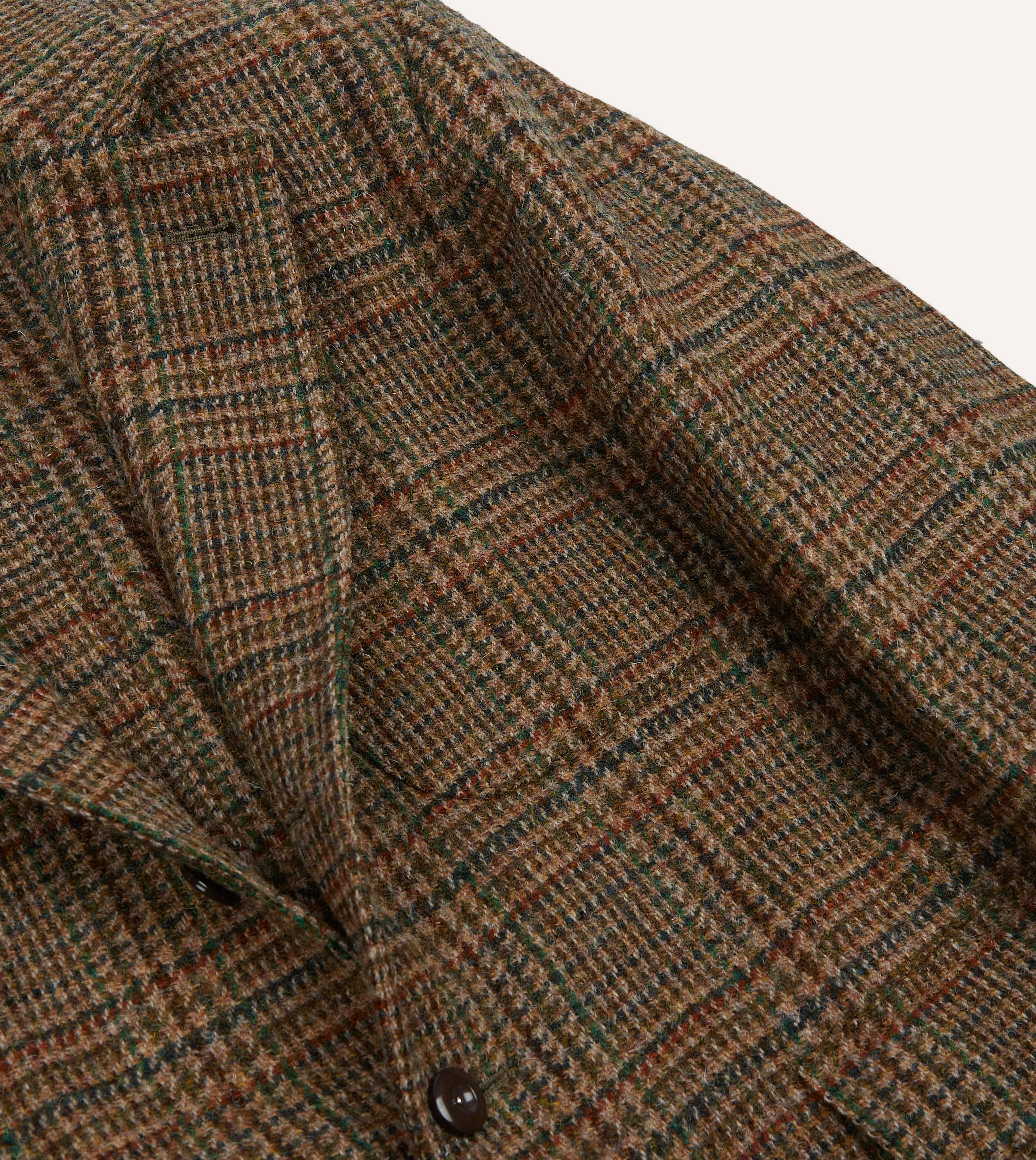 Classic Brown Prince of Wales Checkered Harris Tweed Games Blazer Mk. VII