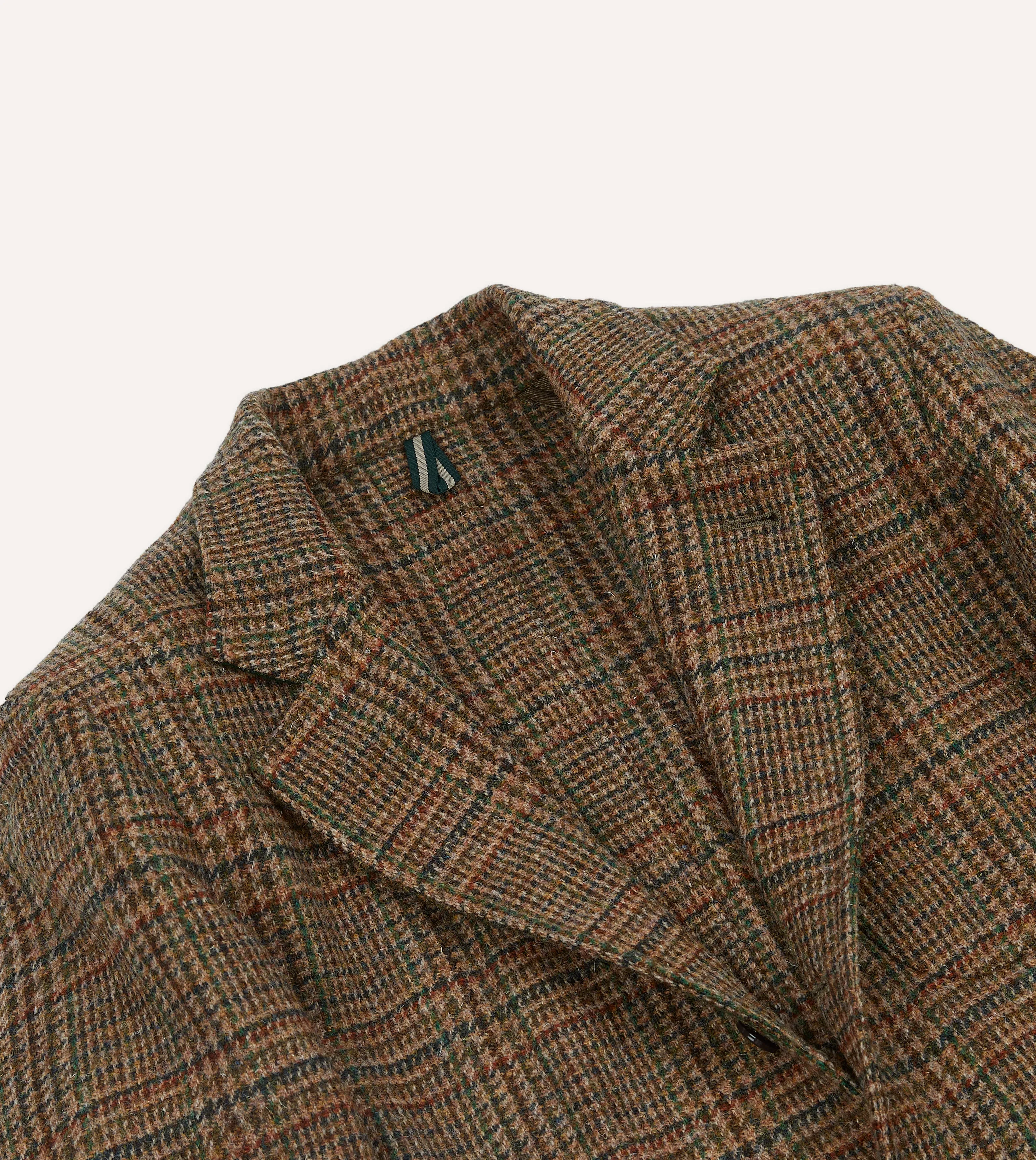 Classic Brown Prince of Wales Checkered Harris Tweed Games Blazer Mk. VII