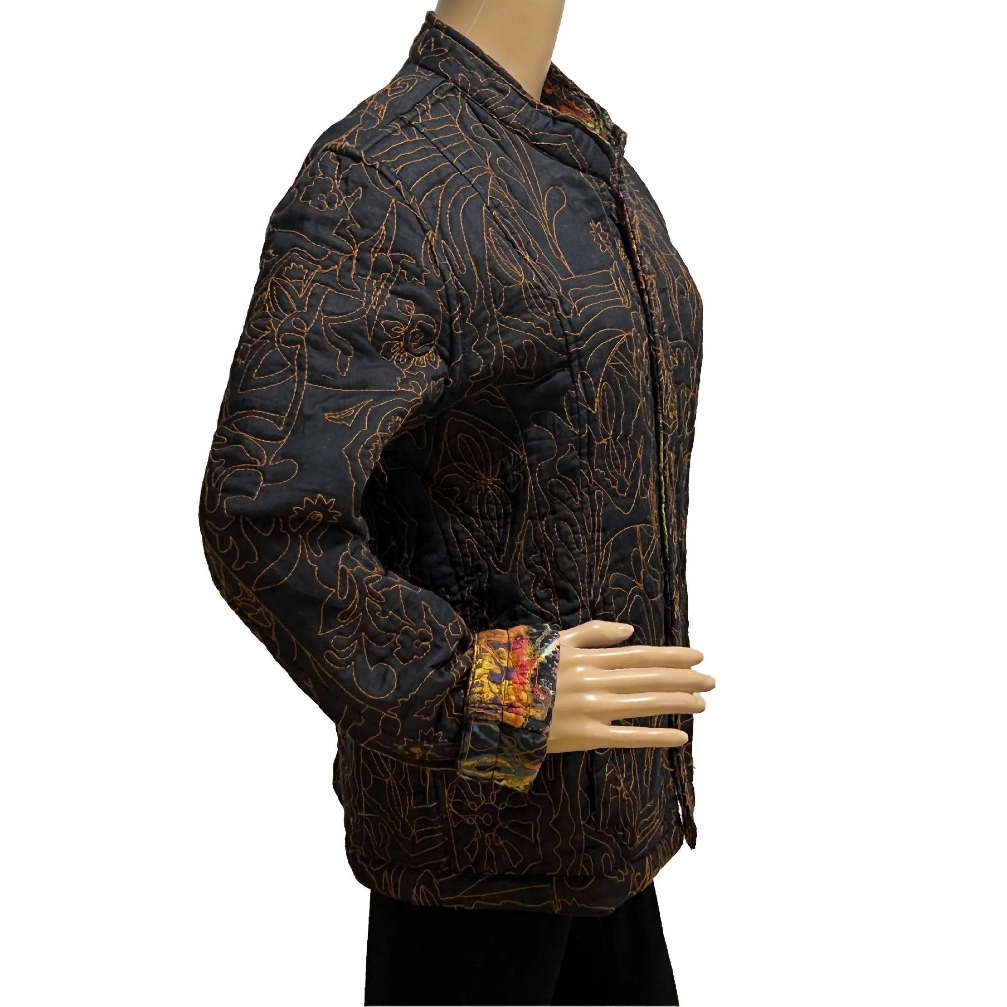 Chadwicks Abstract Multi-Color Reversible Lightweight Quilted Jacket - 16