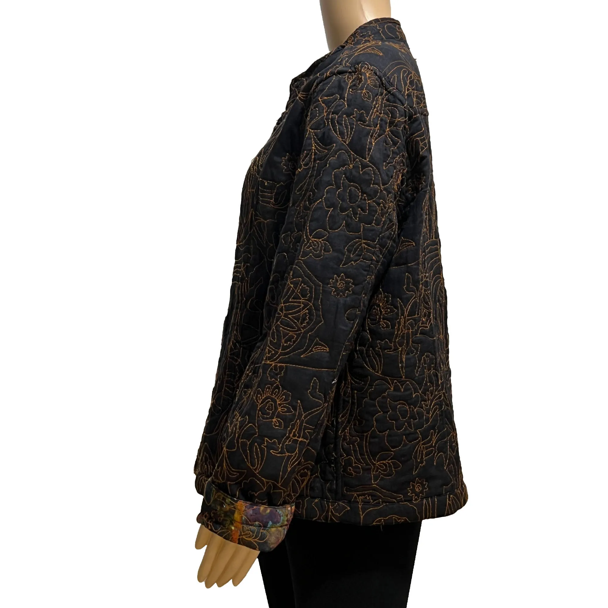 Chadwicks Abstract Multi-Color Reversible Lightweight Quilted Jacket - 16