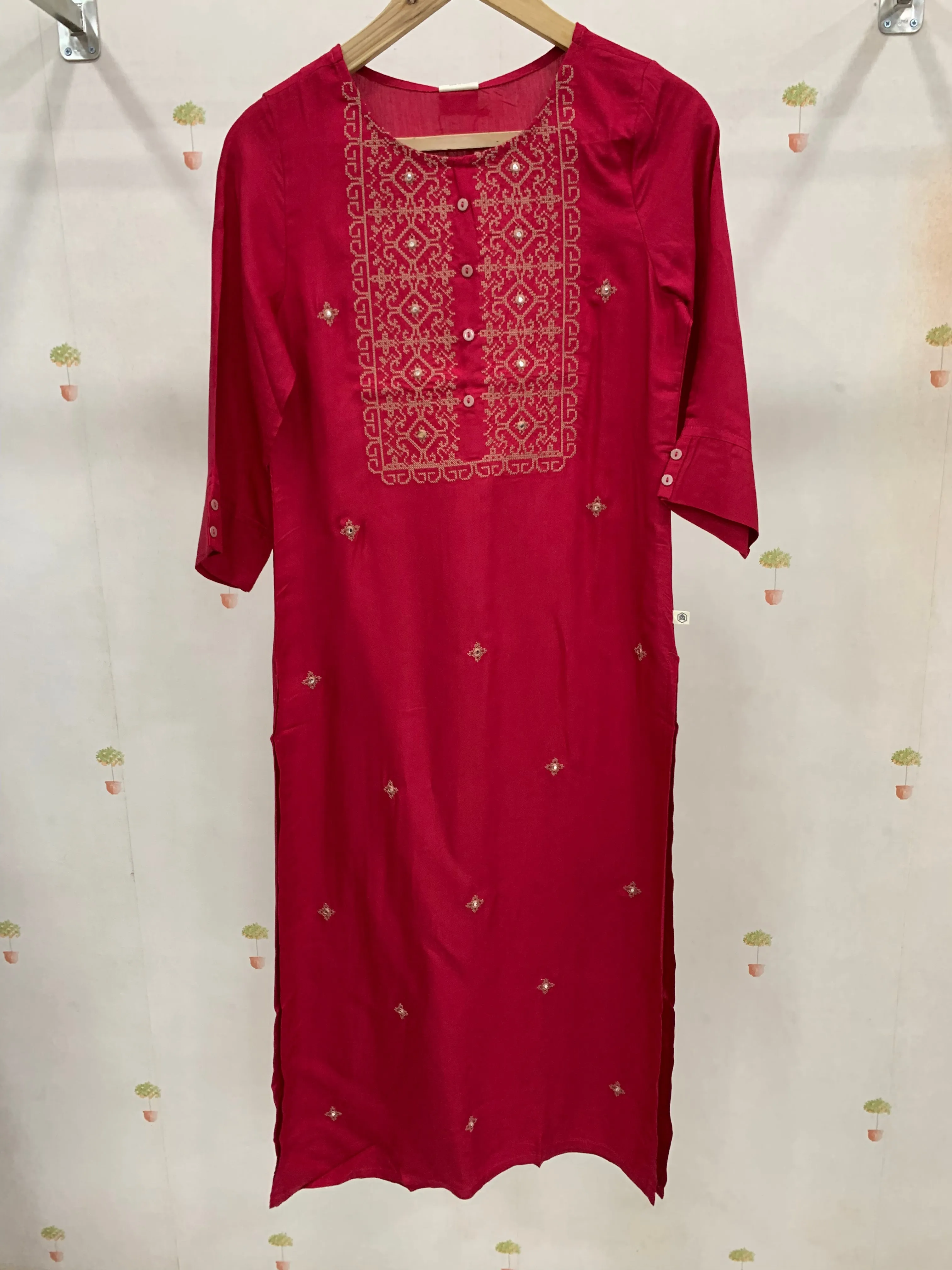 CHERRY RED KURTA