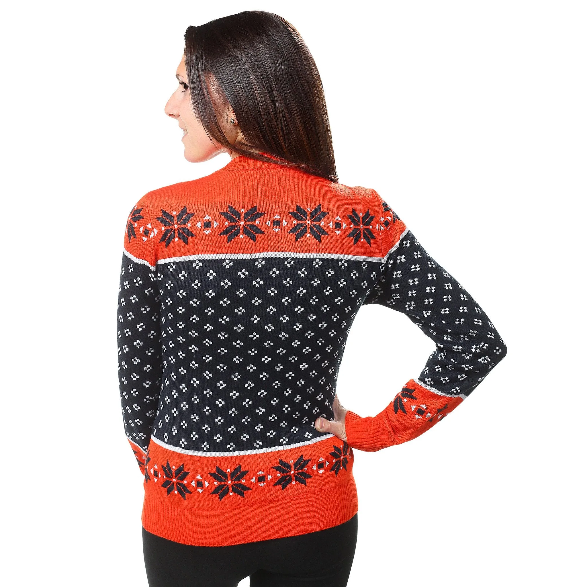 Womens Festive Chicago Bears Christmas Holiday Sweater