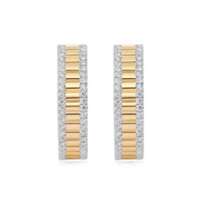 Crystal Fashionable Hoops Diamond Earrings