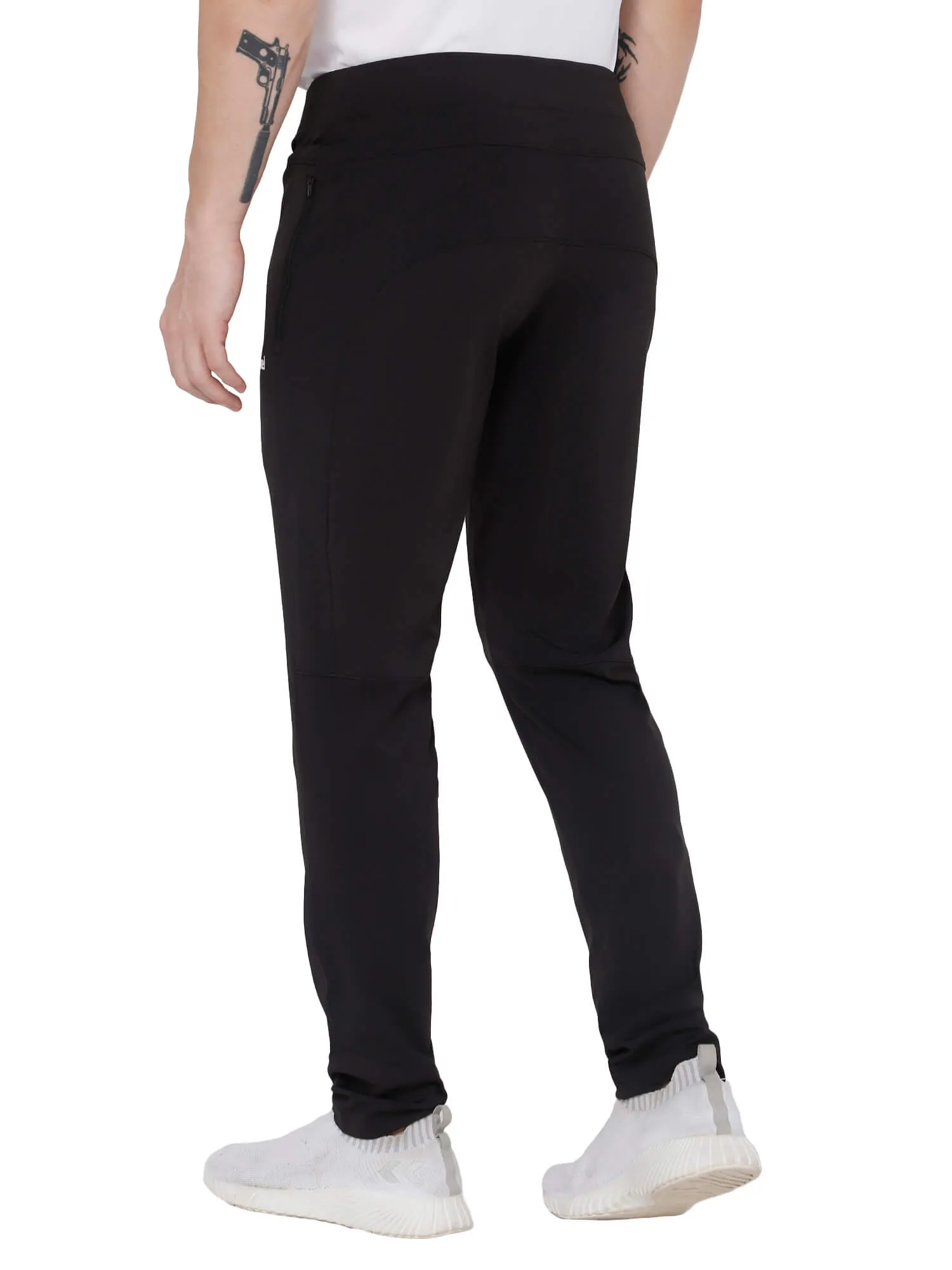 Danny Solid Mens Regular Fit Polyester Trackpants with Zipper Pockets - Comfortable, Breathable Fabric, Stretchable for Everyday Use - Ideal for Yoga, Training, Gym, Running & Performance