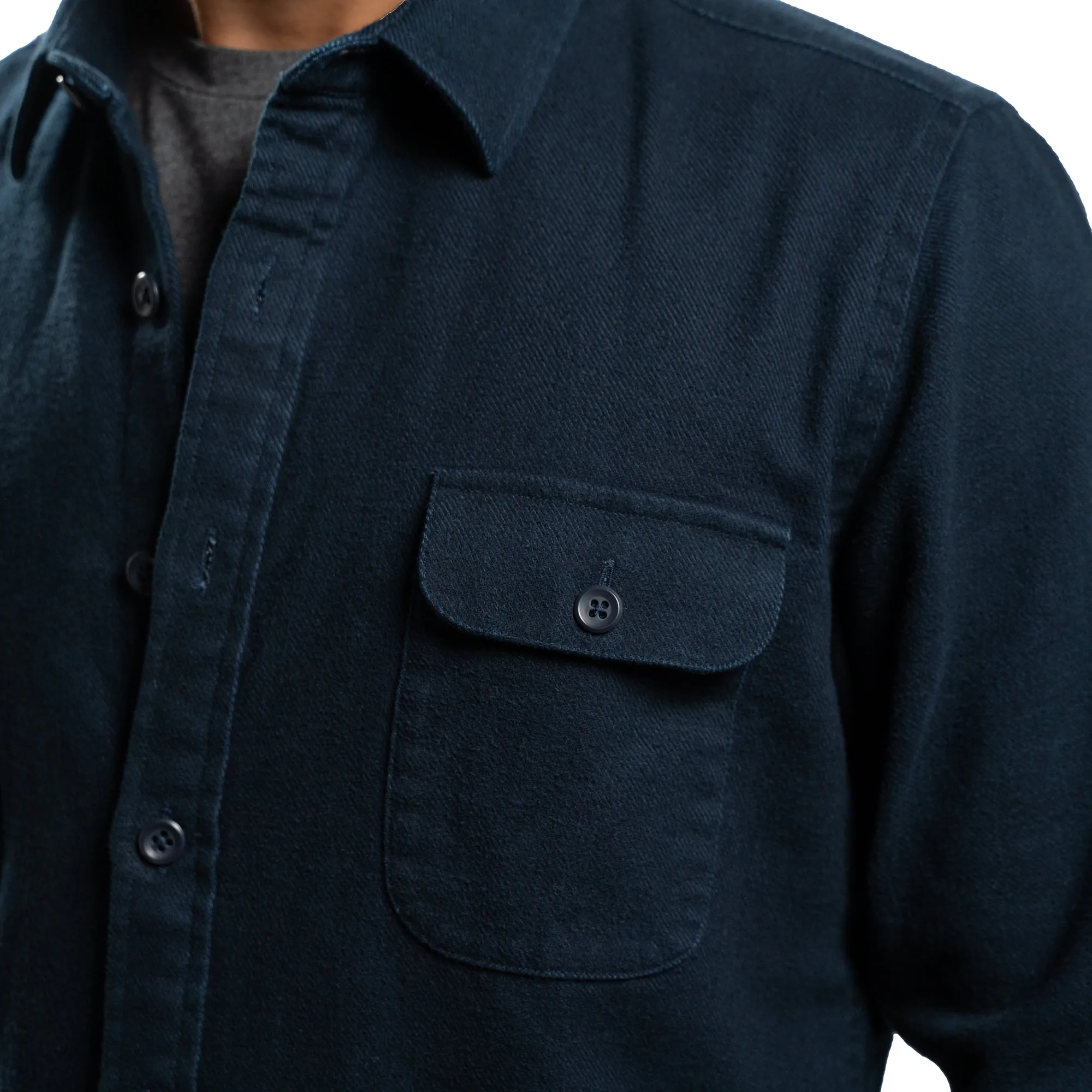 Flannel Shirt Jackets - Navy