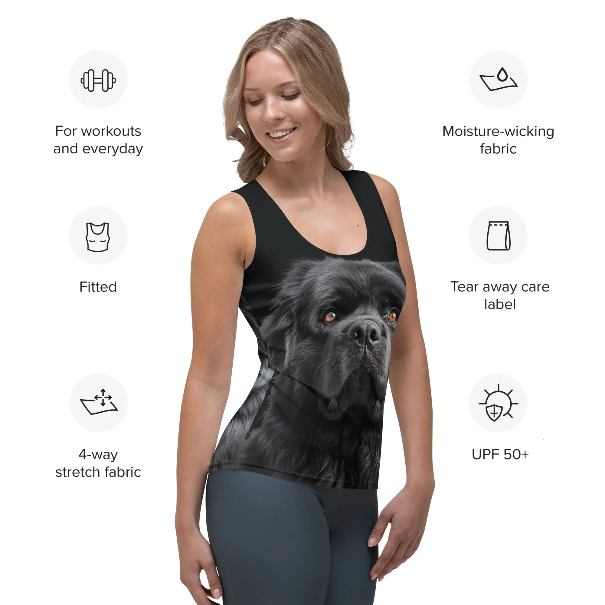 Golden Black Lab Sublimation Cut & Sew Tank Top