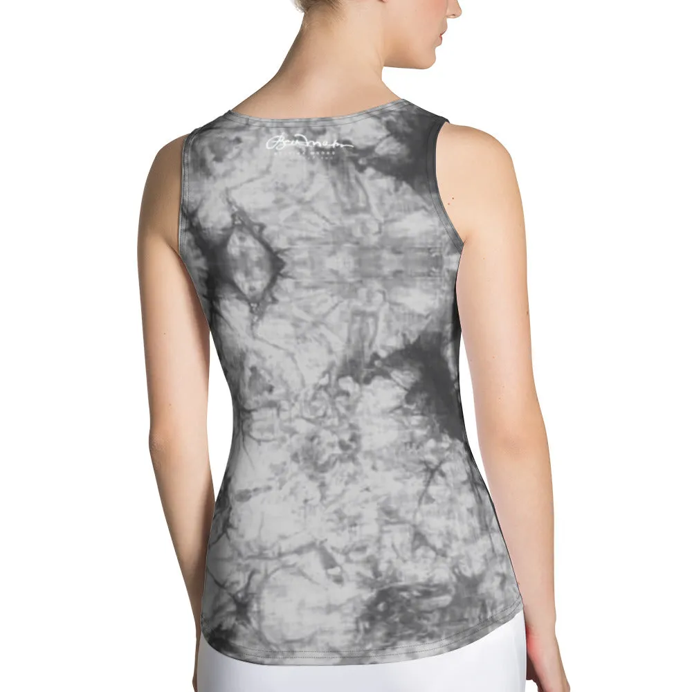 Grey Tie Dye Tank Top