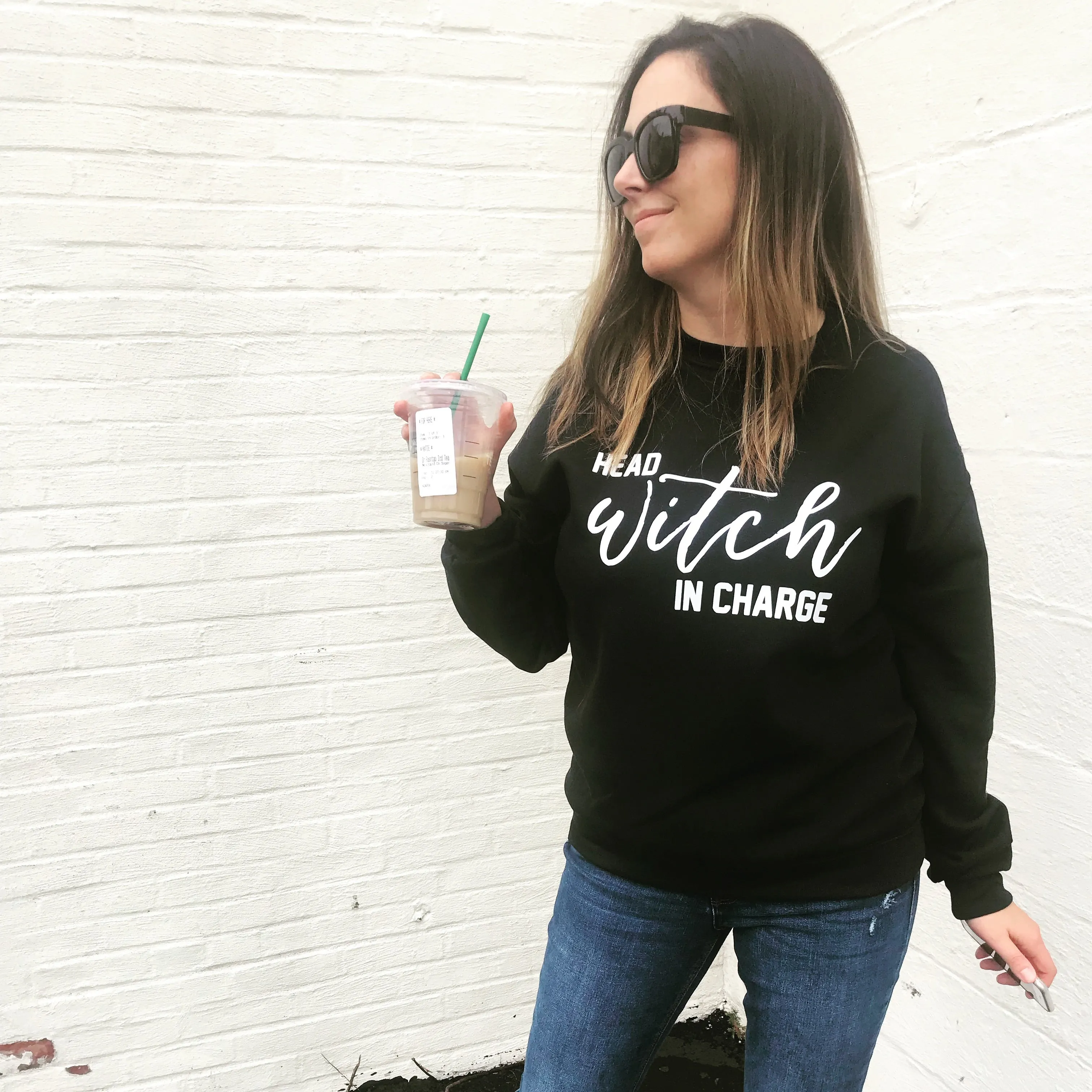 Head Witch in Charge Black Pullover