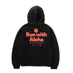 IN4MATION x KRC: ALOHA HOODIE BLACK AND CORAL