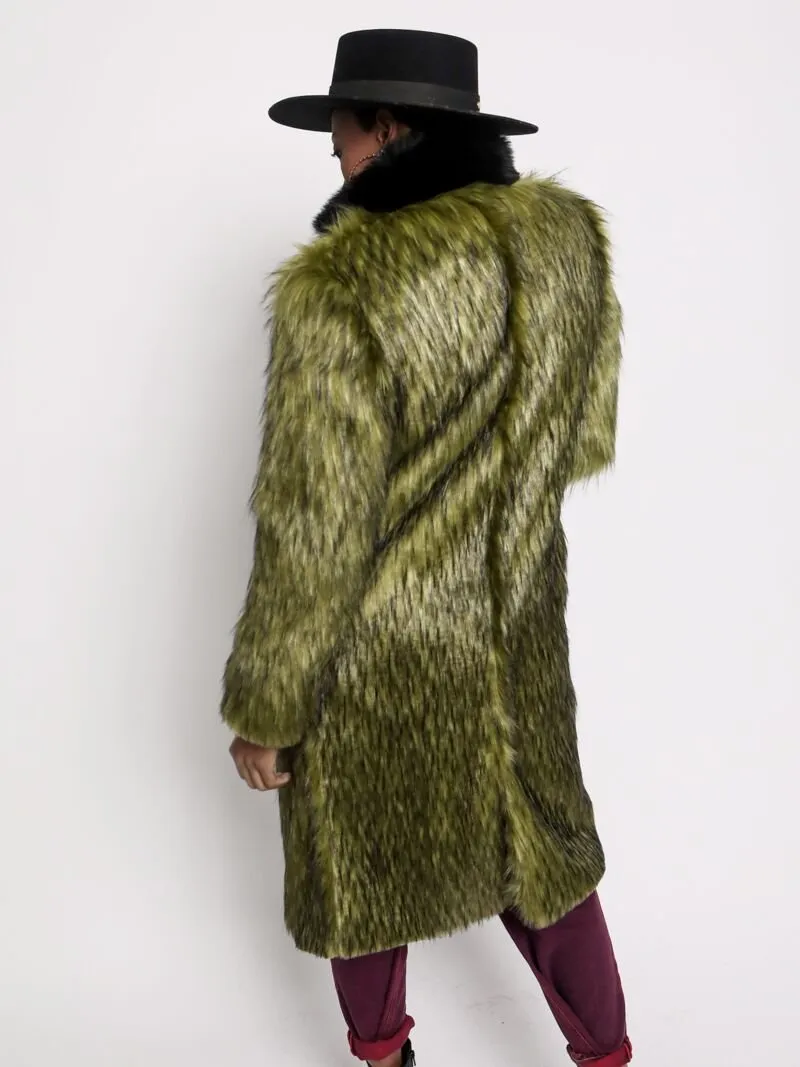 Jade Fox Faux Fur Calf Length Coat