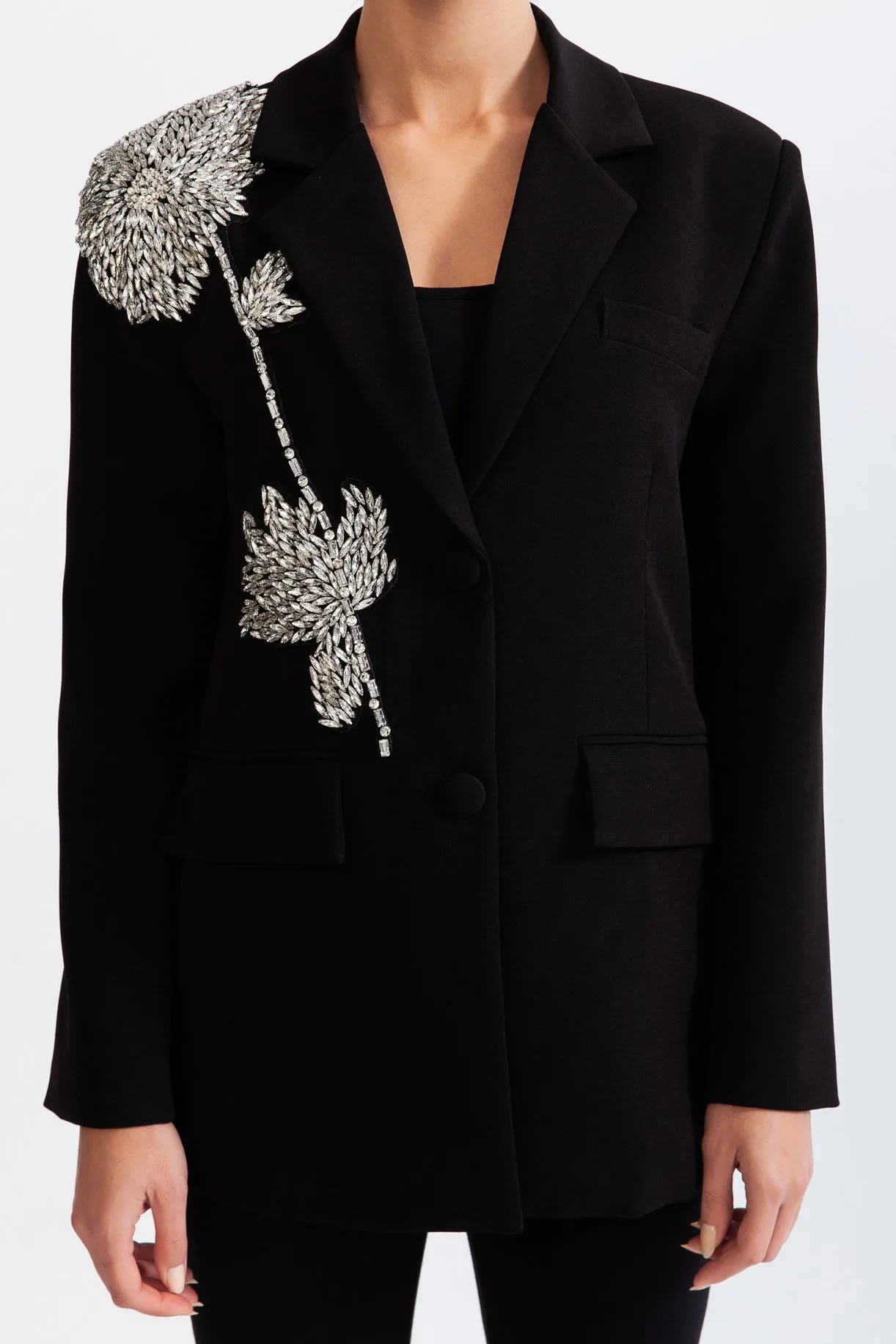 Jewel single breasted blazer - Black