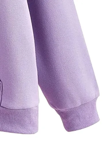 JUNEBERRY Women Sweatshirt with Hoodies, Fleece Material Full Sleeves Jumper Women Winter Wear, Hooded Neck Regular Fit Long Sleeve Womens Sweatshirt, Winter Wear for Women Lilac