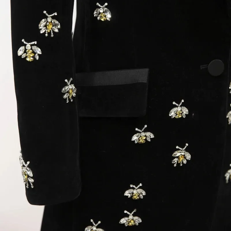 L’ABEILLE NOIR VELOUR BLAZER