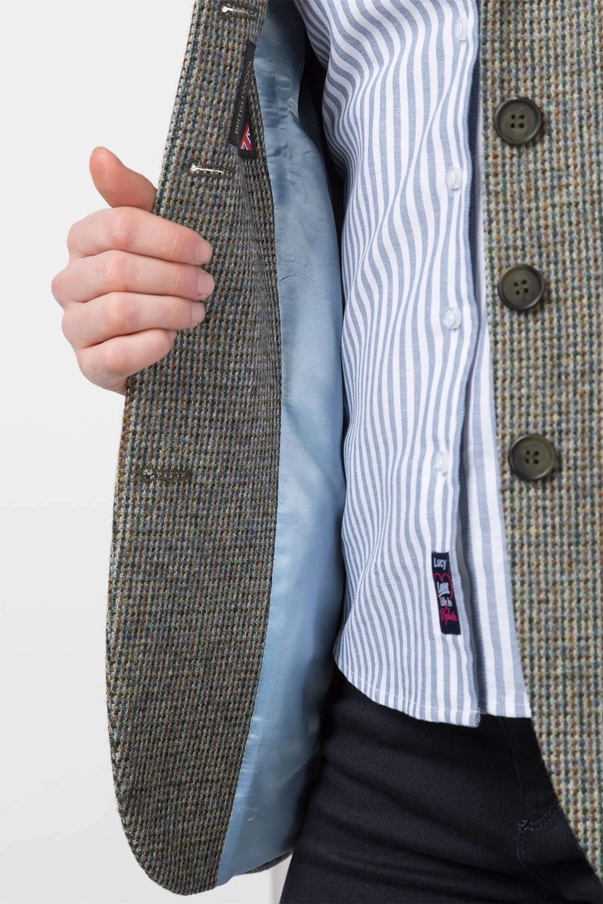 Womens Long Tweed Blazer