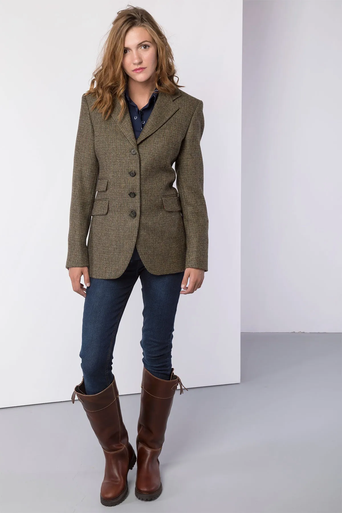 Womens Long Tweed Blazer