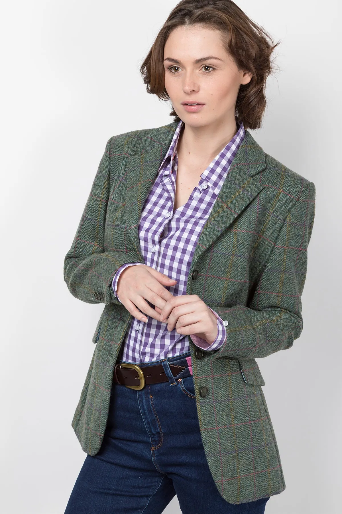 Womens Long Tweed Blazer
