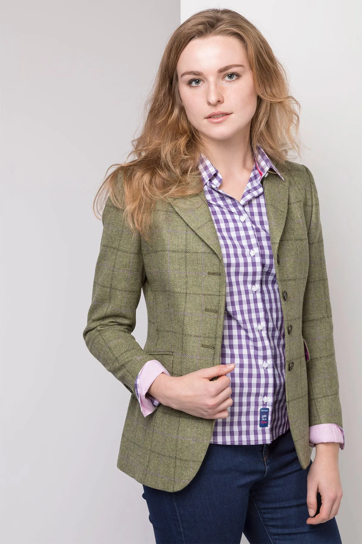 Womens Long Tweed Blazer