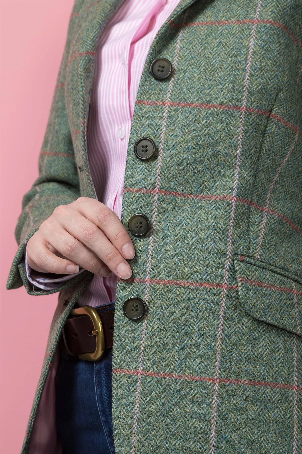 Womens Long Tweed Blazer