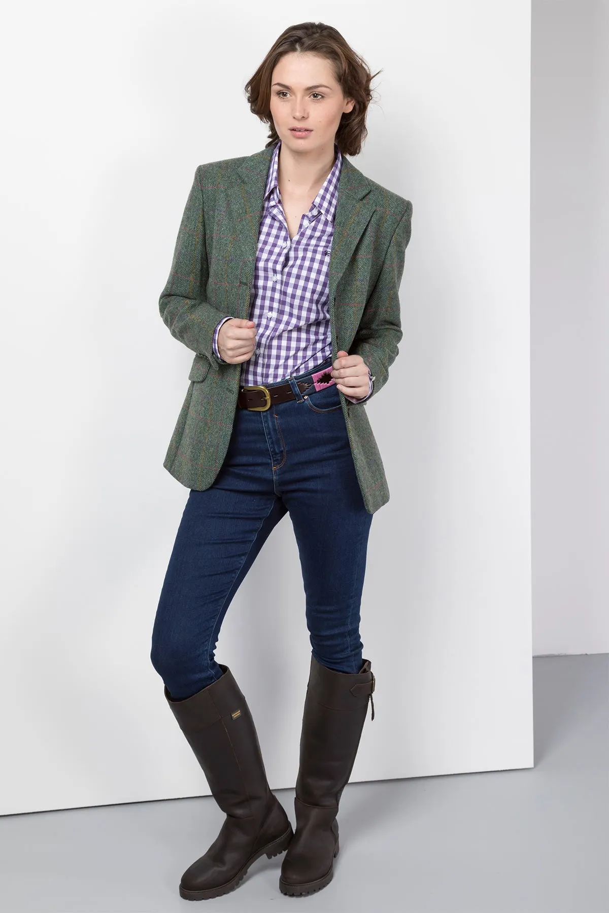 Womens Long Tweed Blazer