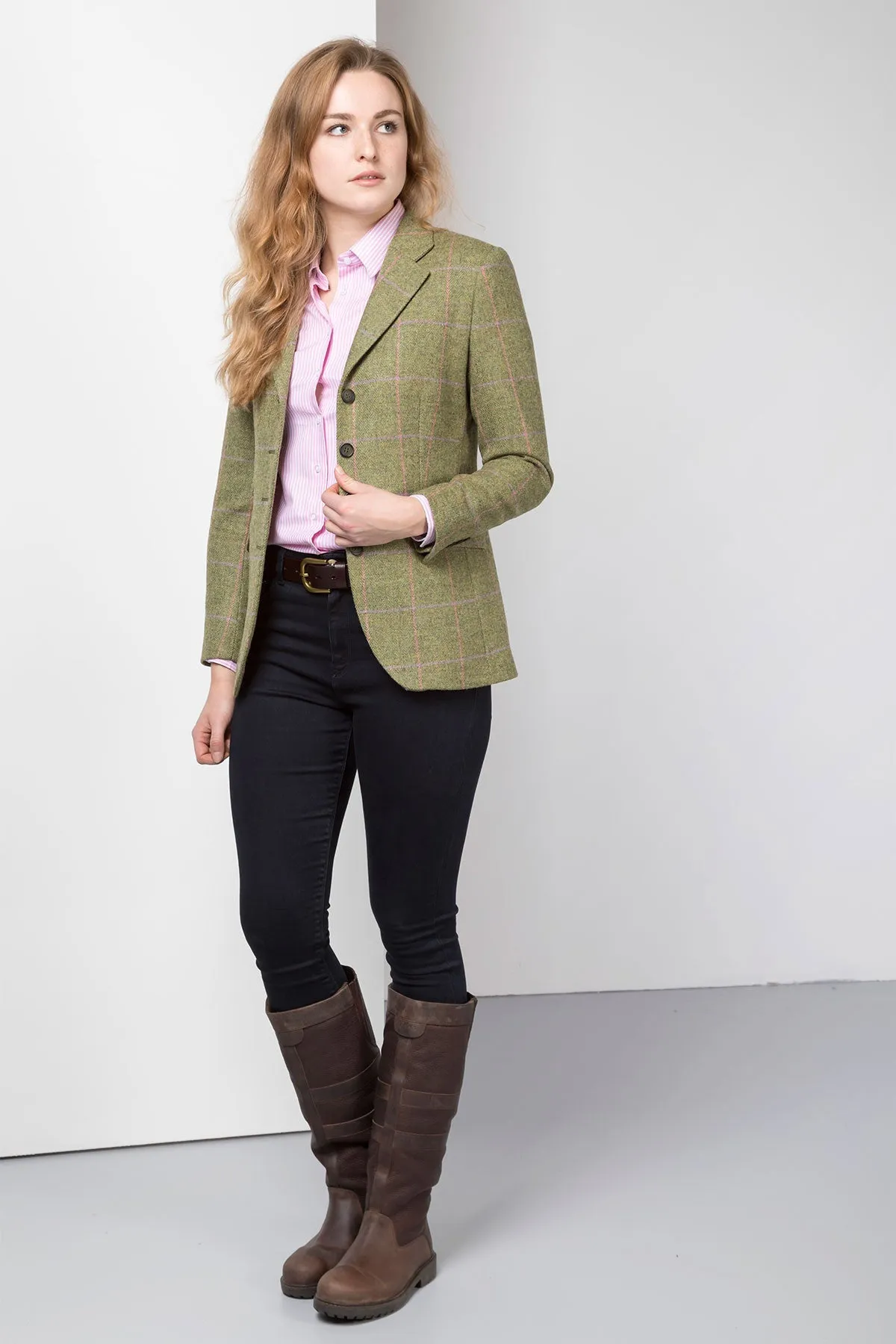 Womens Long Tweed Blazer