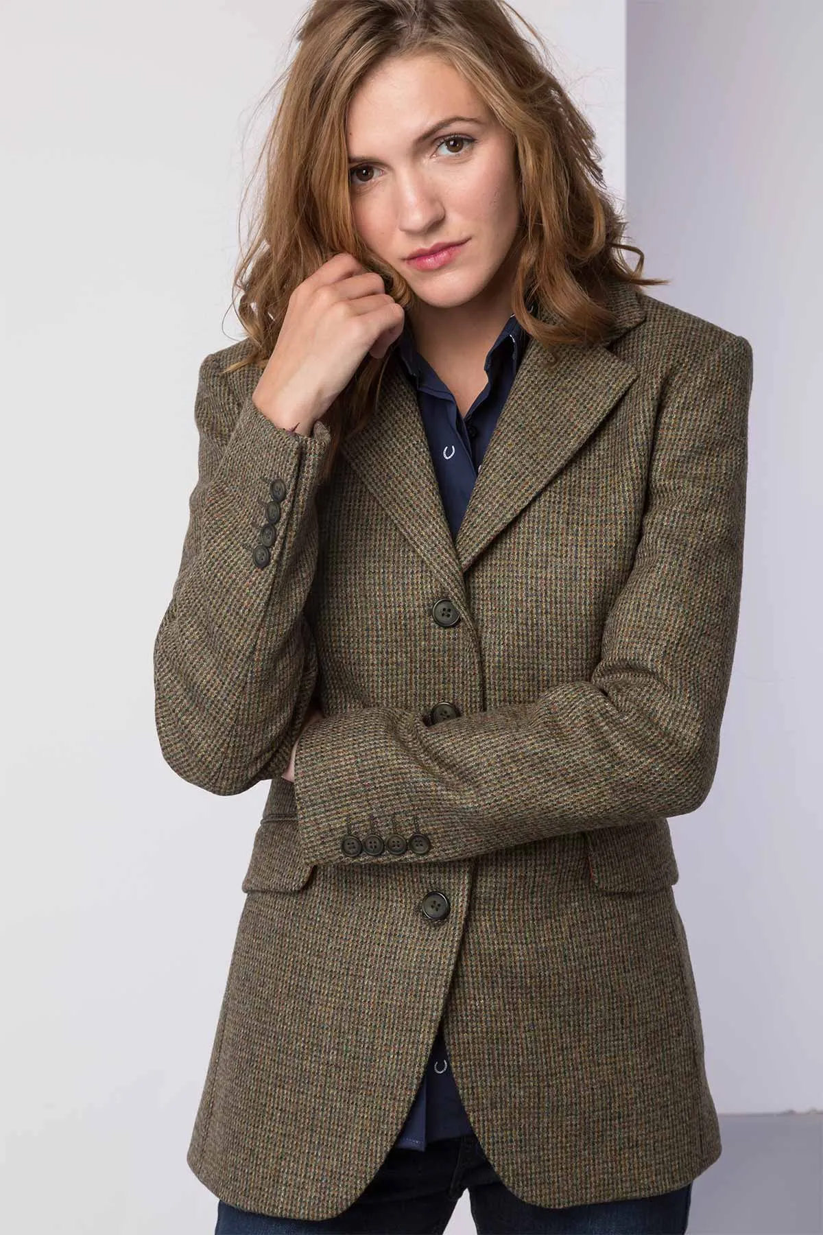 Womens Long Tweed Blazer