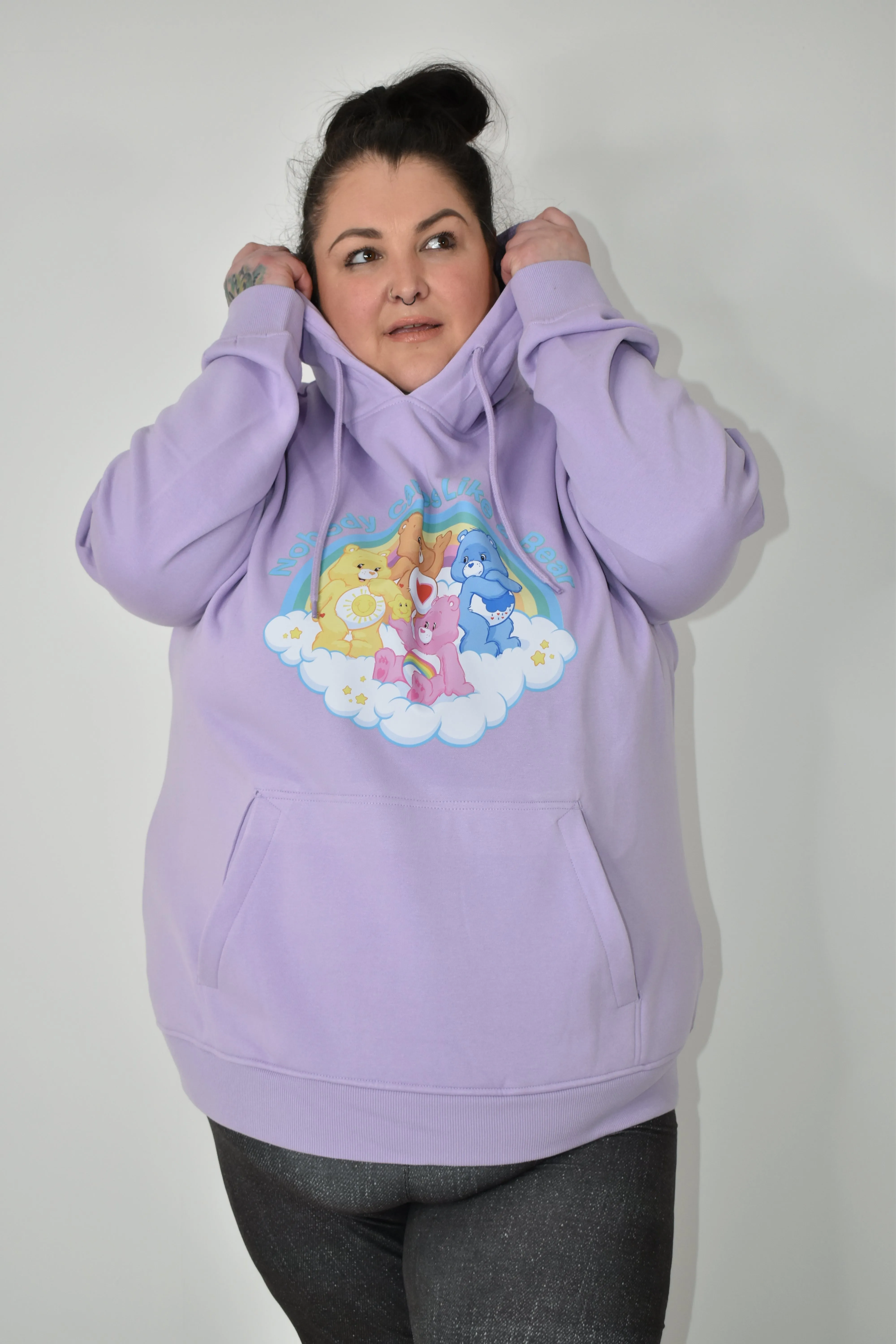 Lavender "Nobody Cares Like A Bear" Premium Unisex Hoodie