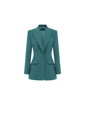 LEO LIN - Julianna fitted Blazer - Teal