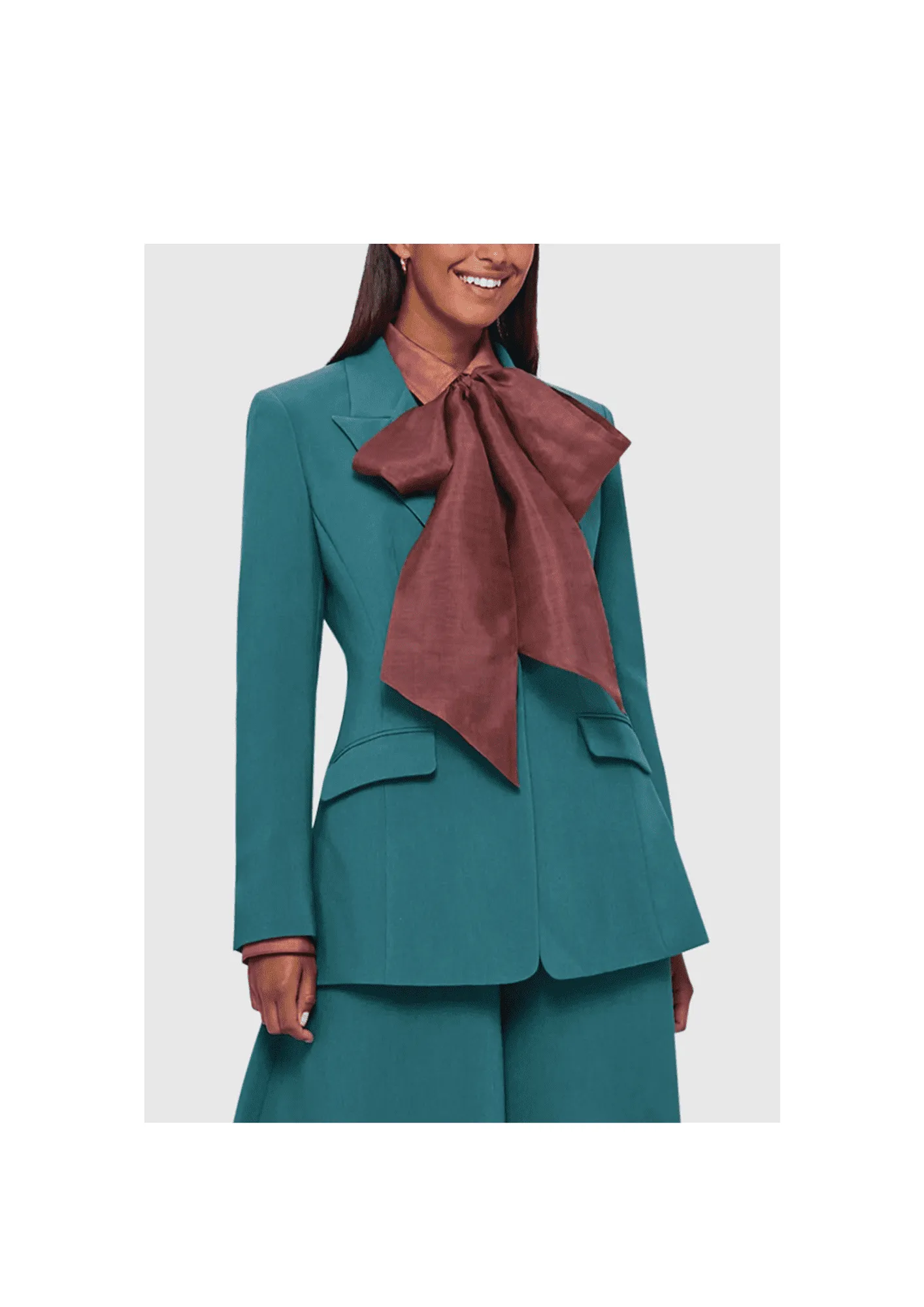 LEO LIN - Julianna fitted Blazer - Teal