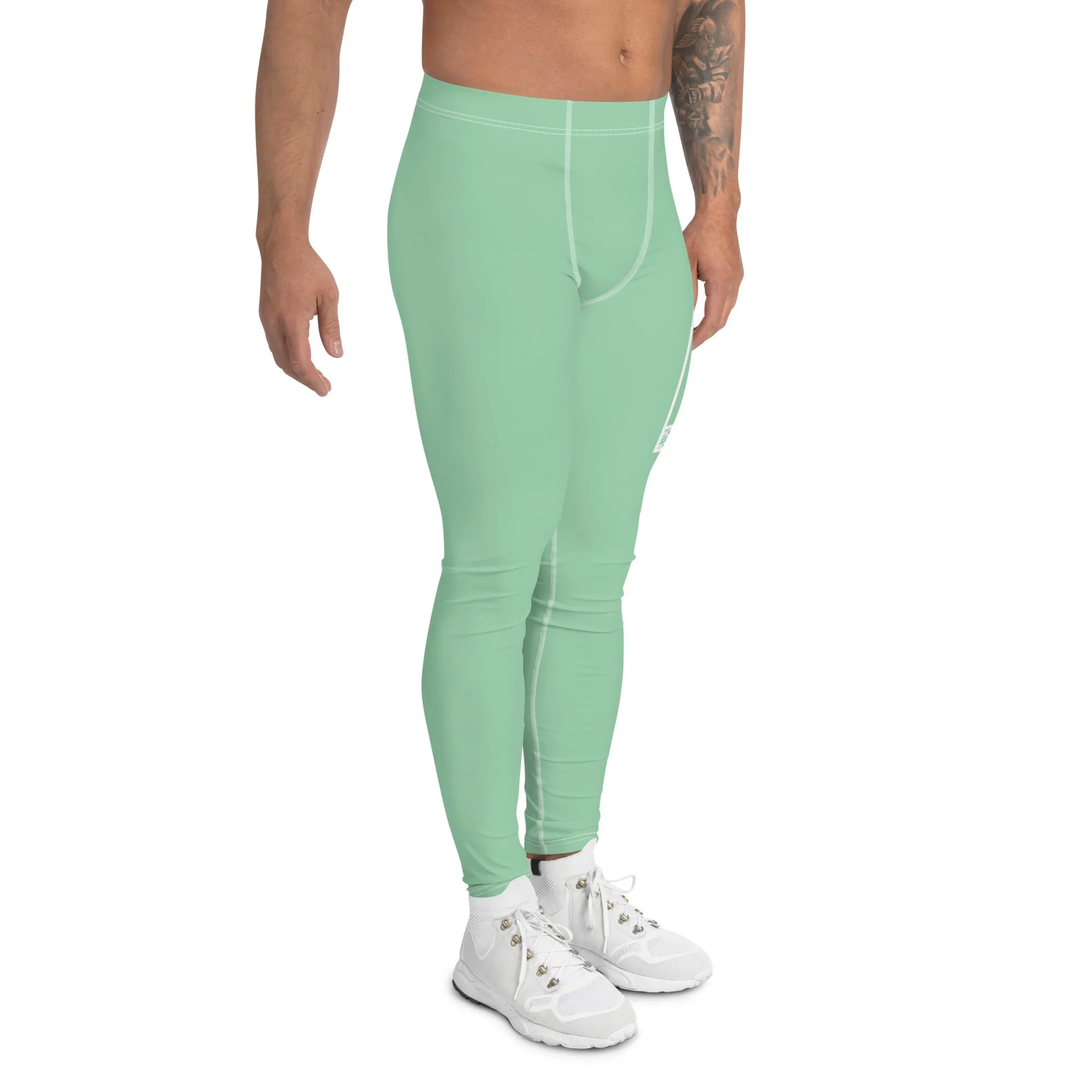 Men's Athletic Workout Leggings For Jiu Jitsu 010 - Vista Blue
