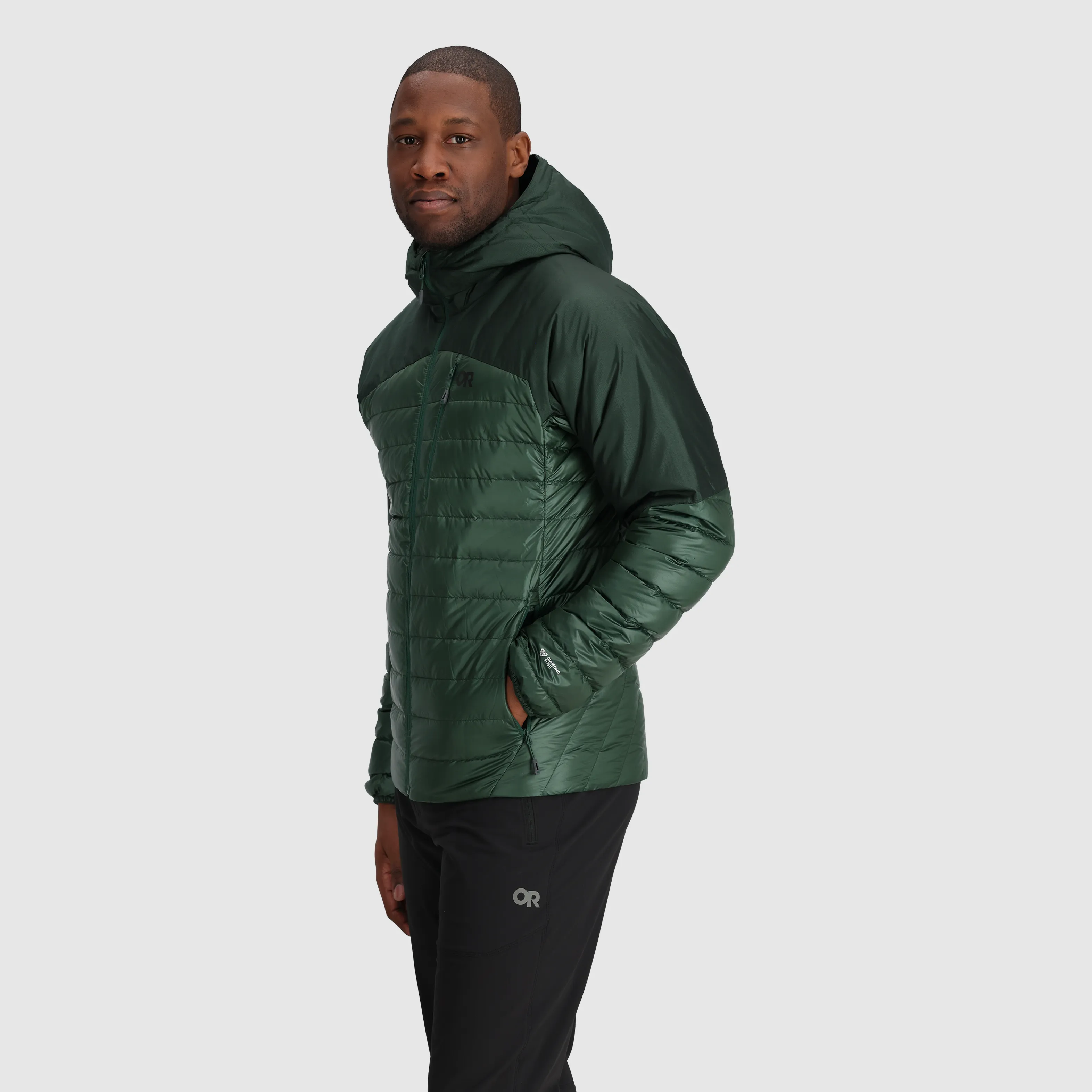 Mens Premium Lightweight Helium Down Insulated Hoodie Jacket