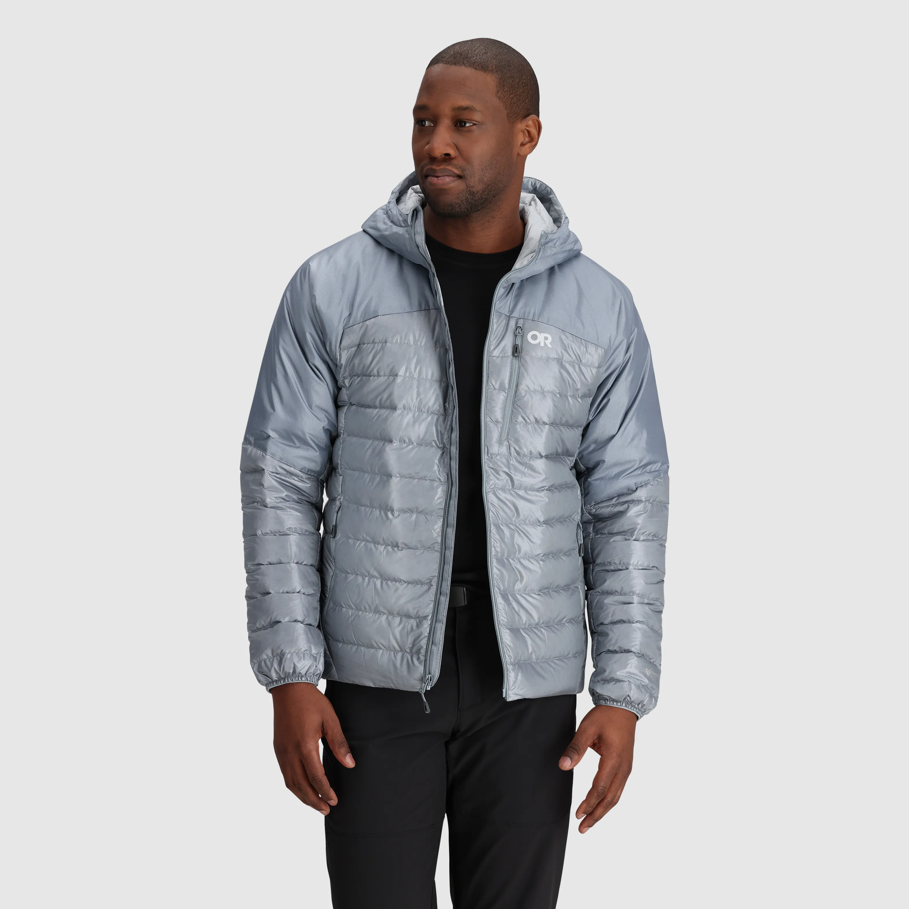 Mens Premium Lightweight Helium Down Insulated Hoodie Jacket