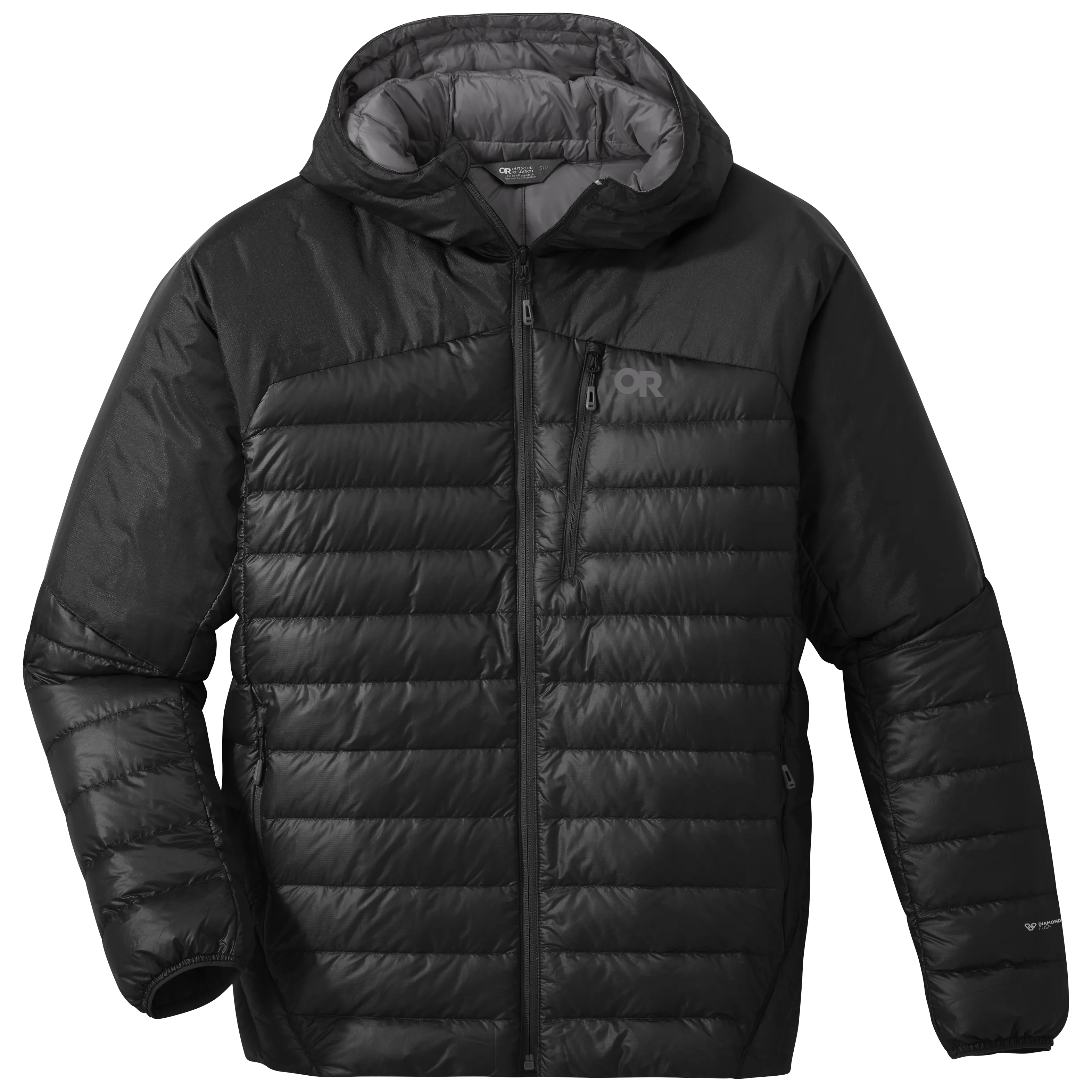 Mens Premium Lightweight Helium Down Insulated Hoodie Jacket
