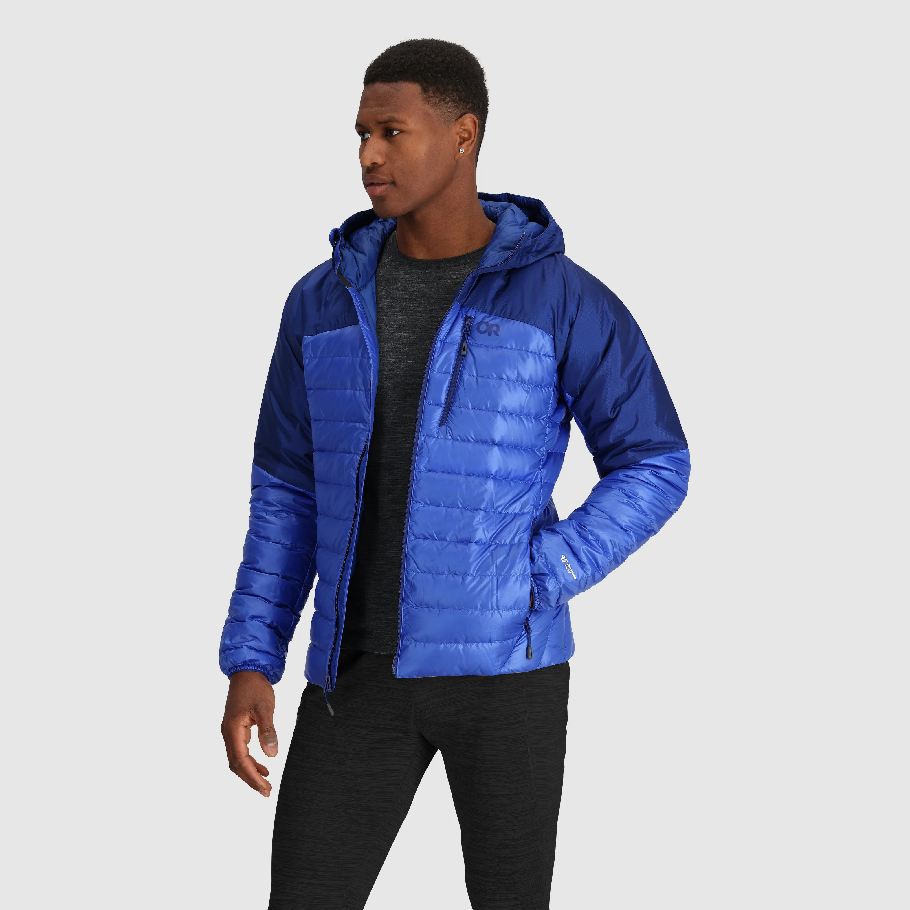 Mens Premium Lightweight Helium Down Insulated Hoodie Jacket