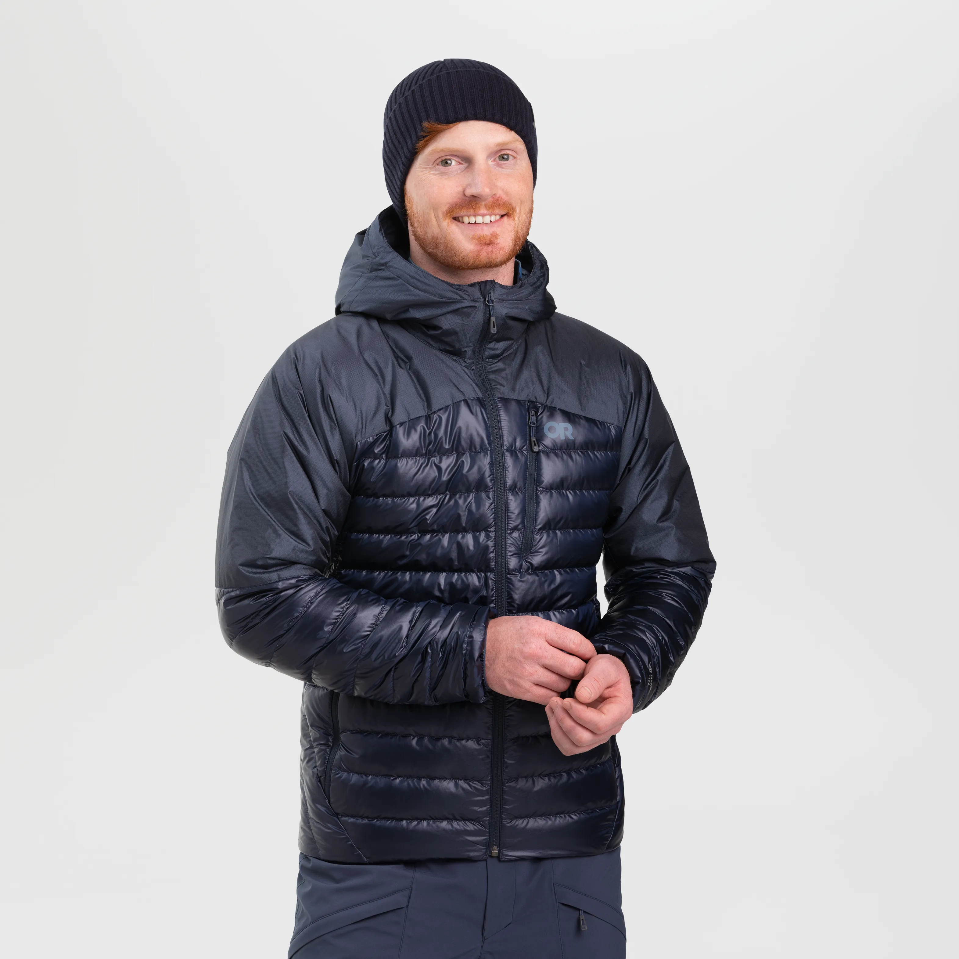 Mens Premium Lightweight Helium Down Insulated Hoodie Jacket
