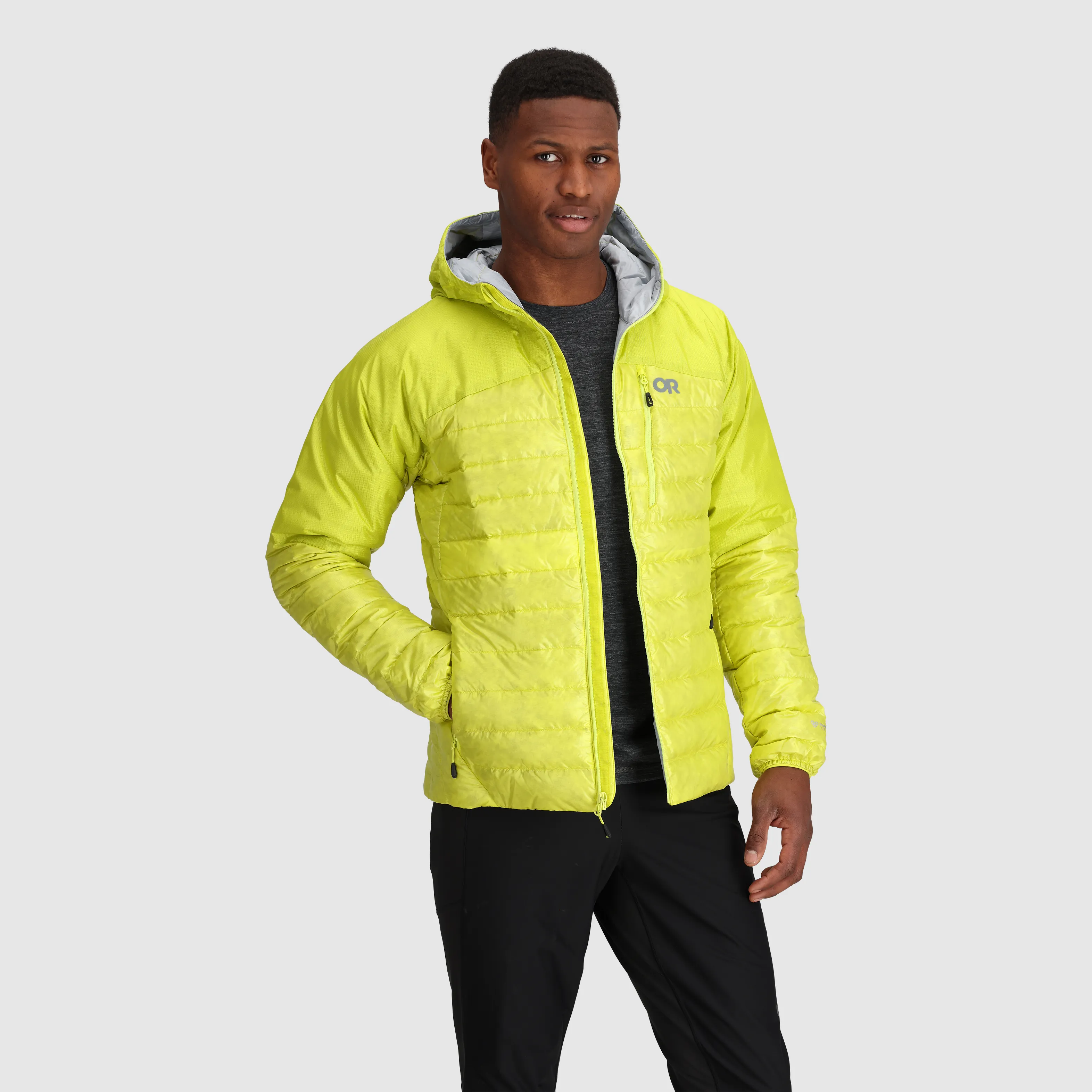 Mens Premium Lightweight Helium Down Insulated Hoodie Jacket